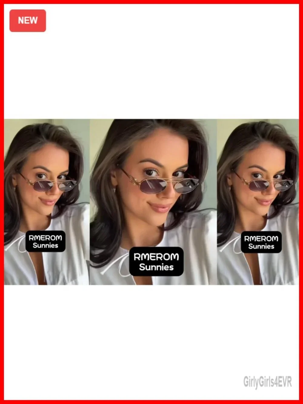 Retro Gold Metal Oval 90s Sunglasses for Women Small Chic UV400